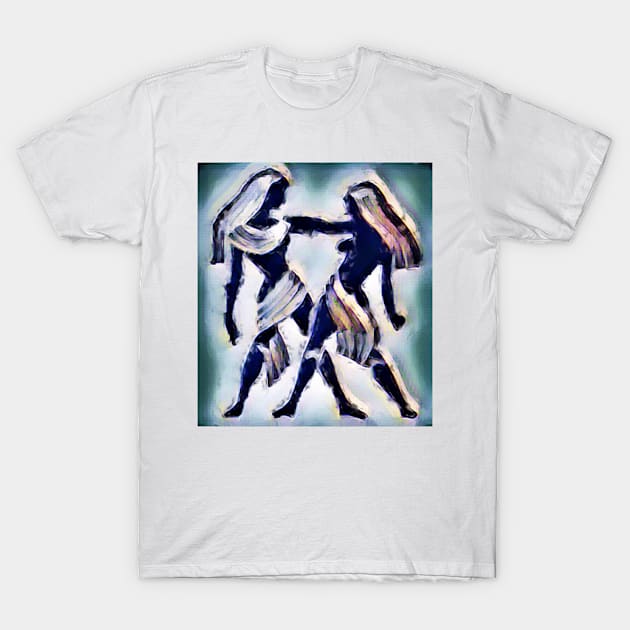 Gemini in Blue T-Shirt by m2inspiration